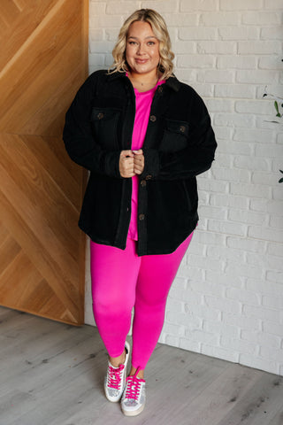 Soft Serve Brushed Microfiber Set in Neon Hot Pink-Athleisure-Ave Shops-Motis & Co Boutique, Women's Fashion Boutique in Carthage, Missouri