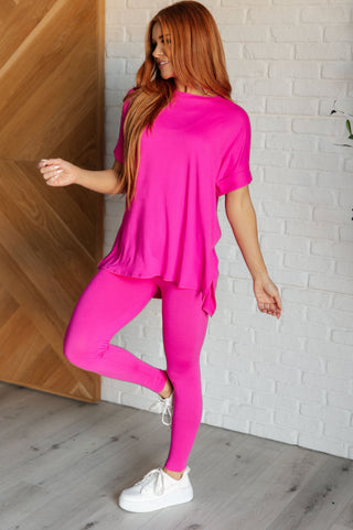 Soft Serve Brushed Microfiber Set in Neon Hot Pink-Athleisure-Ave Shops-Motis & Co Boutique, Women's Fashion Boutique in Carthage, Missouri