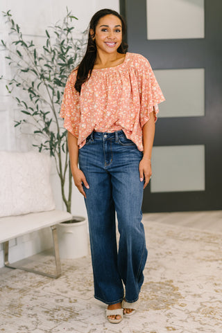 Spring Breeze Square Beck Top in Dusty Rose-Short Sleeves-Ave Shops-Motis & Co Boutique, Women's Fashion Boutique in Carthage, Missouri