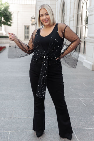 Sprinkle of Pearls Sheer Kimono-Kimonos-Ave Shops-Motis & Co Boutique, Women's Fashion Boutique in Carthage, Missouri