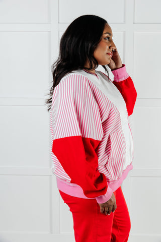 Stripes on My Sleeves Color Block Pullover-Tops-Ave Shops-Motis & Co Boutique, Women's Fashion Boutique in Carthage, Missouri