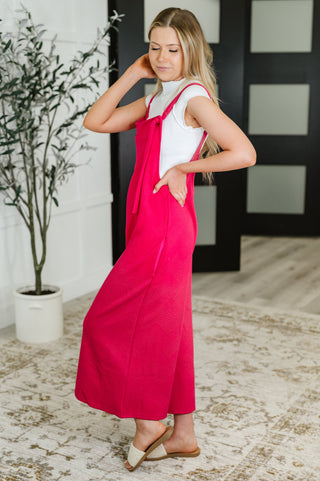 Suit Yourself Adjustable Strap Jumpsuit in Pink-Jumpsuits & Rompers-Ave Shops-Motis & Co Boutique, Women's Fashion Boutique in Carthage, Missouri