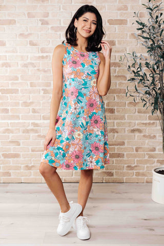 Summer Garden Sleeveless Swing Dress-Dresses-Ave-Motis & Co Boutique, Women's Fashion Boutique in Carthage, Missouri