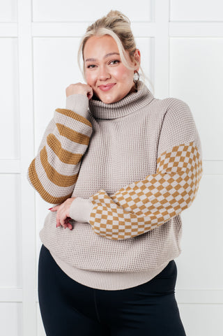 Super Seasonal Patchwork Waffle Knit Sweater-sweater-Ave Shops-Motis & Co Boutique, Women's Fashion Boutique in Carthage, Missouri