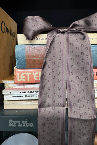 My Lucky Horseshoe Mocha Twilly-Scarf-2 Fly-Motis & Co Boutique, Women's Fashion Boutique in Carthage, Missouri