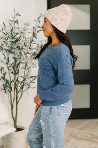 Take My Time Boatneck Textured Long Sleeve-Sweaters-Ave Shops-Motis & Co Boutique, Women's Fashion Boutique in Carthage, Missouri