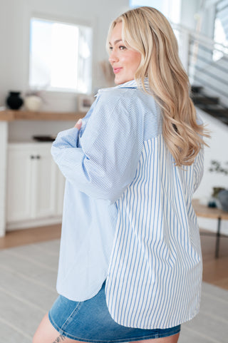 This or That Striped Button Down-Long Sleeves-Ave shops-Motis & Co Boutique, Women's Fashion Boutique in Carthage, Missouri