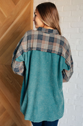 Tied for Time Thermal Plaid Button Up-Long Sleeves-Ave Shops-Motis & Co Boutique, Women's Fashion Boutique in Carthage, Missouri