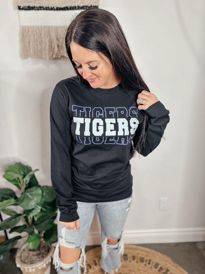 Tigers Long Sleeve Game Day Black Tee