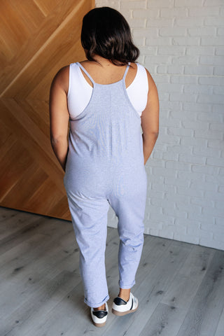 Totally Me Spaghetti Strap Jumpsuit in Heather Grey-Jumpsuits & Rompers-Ave Shops-Motis & Co Boutique, Women's Fashion Boutique in Carthage, Missouri