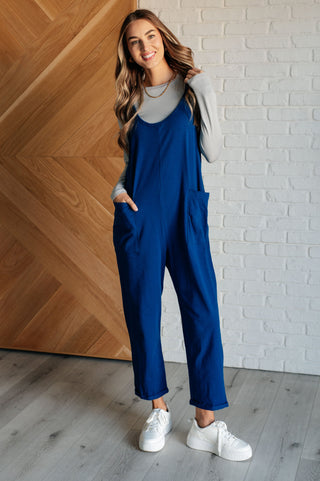 Totally Me Spaghetti Strap Jumpsuit in Light Navy-Jumpsuits & Rompers-Ave Shops-Motis & Co Boutique, Women's Fashion Boutique in Carthage, Missouri