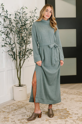 Travel Plush Knit Dress in Soft Teal-Dresses-Ave Shops-Motis & Co Boutique, Women's Fashion Boutique in Carthage, Missouri