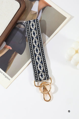 Jacquard Weave Wristlet Keychains-keychains-Zenana-Motis & Co Boutique, Women's Fashion Boutique in Carthage, Missouri
