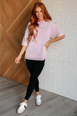 Unbothered Mineral Wash Top in Orchid Petal-Short Sleeves-Ave Shops-Motis & Co Boutique, Women's Fashion Boutique in Carthage, Missouri