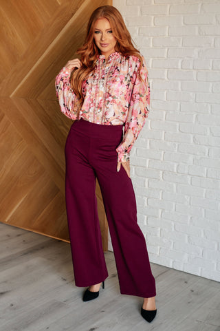 Magic Wide Leg Pants in Wine-Bottoms-Ave Shops-Motis & Co Boutique, Women's Fashion Boutique in Carthage, Missouri