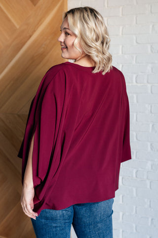 Universal Philosophy Blouse in Wine-Blouses-Ave Shops-Motis & Co Boutique, Women's Fashion Boutique in Carthage, Missouri