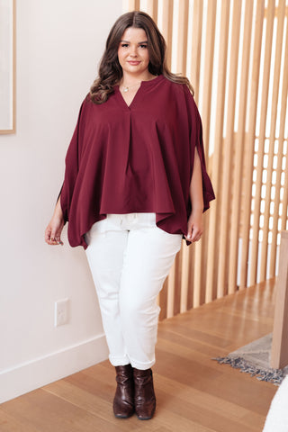 Universal Philosophy Blouse in Wine-Blouses-Ave Shops-Motis & Co Boutique, Women's Fashion Boutique in Carthage, Missouri