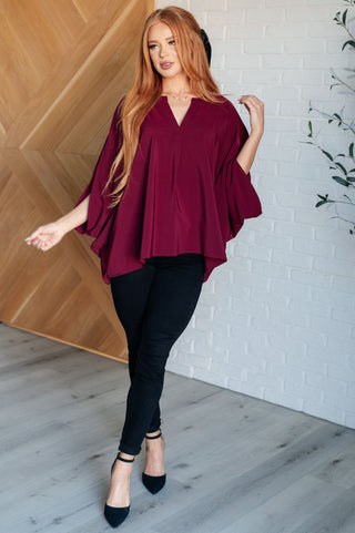 Universal Philosophy Blouse in Wine-Blouses-Ave Shops-Motis & Co Boutique, Women's Fashion Boutique in Carthage, Missouri