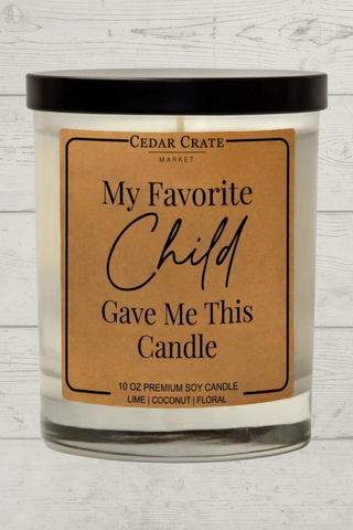 Favorite Child Funny Conversation Candle-Candles-Cedar Crate-Motis & Co Boutique, Women's Fashion Boutique in Carthage, Missouri