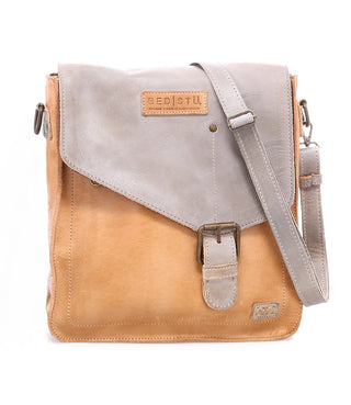 Venice Beach Oat Icicle Leather Bag by Bed|Stu