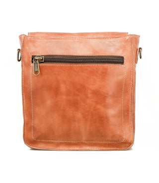 Venice Beach Rustic Tan Leather Bag by Bed|Stu