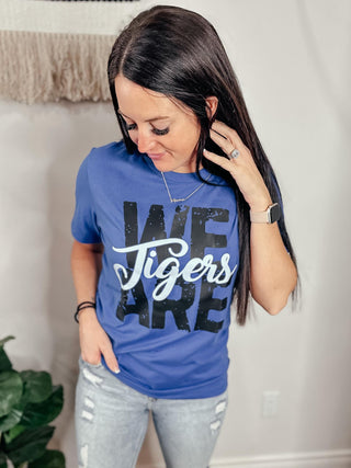 We Are Tigers Blue School Spirit Tee-Graphic Tees-Tshirt Snob-Motis & Co Boutique, Women's Fashion Boutique in Carthage, Missouri