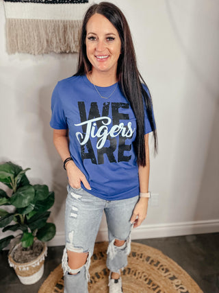 We Are Tigers Blue School Spirit Tee-Graphic Tees-Tshirt Snob-Motis & Co Boutique, Women's Fashion Boutique in Carthage, Missouri