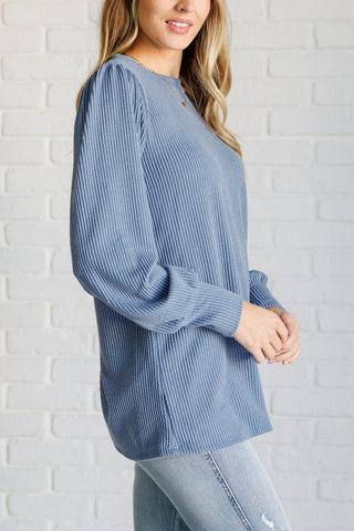 When the Sun Goes Down Mineral Wash Ribbed Knit Top-Long Sleeves-Ave Shops-Motis & Co Boutique, Women's Fashion Boutique in Carthage, Missouri