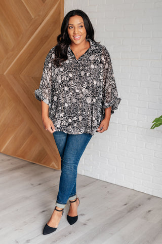 Work All Day Floral Top-Tops-Ave Shops-Motis & Co Boutique, Women's Fashion Boutique in Carthage, Missouri