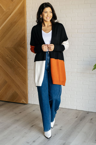 Writer's Block Color Block Open Front Cardigan-Cardigans-Ave Shops-Motis & Co Boutique, Women's Fashion Boutique in Carthage, Missouri