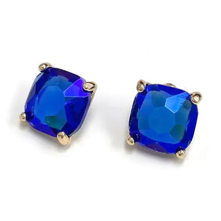 Kingston Blue Crystal Stud Earrings-Earrings-What's Hot-Motis & Co Boutique, Women's Fashion Boutique in Carthage, Missouri