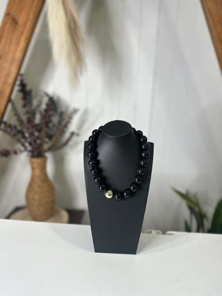 Savannah Chunky Black Beaded Necklace-Necklace-What's Hot-Motis & Co Boutique, Women's Fashion Boutique in Carthage, Missouri