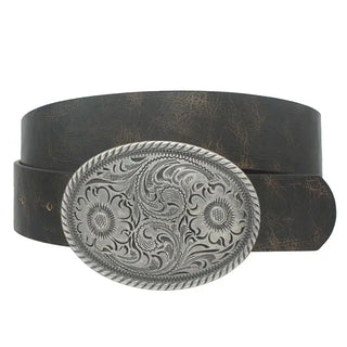 Fargo Belt with Floral Buckle-Belts-anbfashion-Motis & Co Boutique, Women's Fashion Boutique in Carthage, Missouri