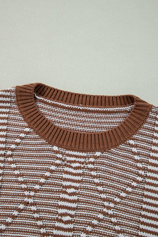 Kennedy Stripe Geometric Striped Sweater-Sweaters-Motis & CO-Motis & Co Boutique, Women's Fashion Boutique in Carthage, Missouri