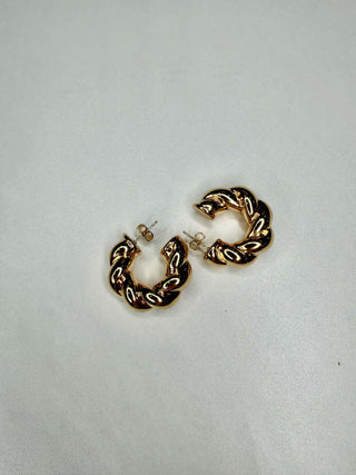 Yale Twisted Gold Hoops-Earrings-What's Hot-Motis & Co Boutique, Women's Fashion Boutique in Carthage, Missouri