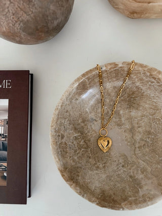 Katie Gold Heart Pendant Necklace-Necklaces-ChanSutt-Motis & Co Boutique, Women's Fashion Boutique in Carthage, Missouri