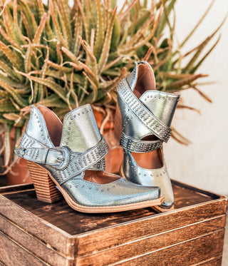 Fiona Ankle Boot in Silver-Shoes-Ave Shops-Motis & Co Boutique, Women's Fashion Boutique in Carthage, Missouri