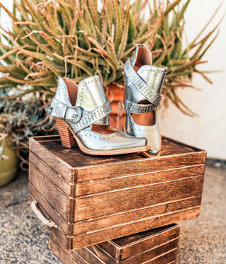 Fiona Ankle Boot in Silver-Shoes-Ave Shops-Motis & Co Boutique, Women's Fashion Boutique in Carthage, Missouri