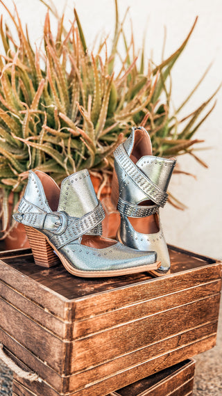 Fiona Ankle Boot in Silver-Shoes-Ave Shops-Motis & Co Boutique, Women's Fashion Boutique in Carthage, Missouri