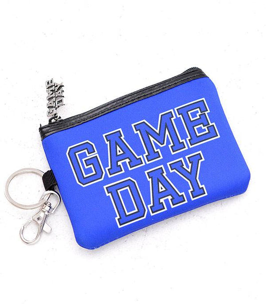 Game Day Blue Key Chain Wristlet