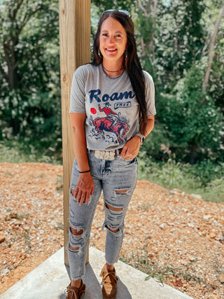 Roam Free Western Graphic Tee-Graphic Tees-RC-Motis & Co Boutique, Women's Fashion Boutique in Carthage, Missouri