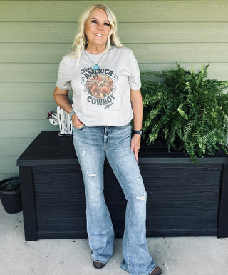 Vintage Make America Cowboy Again Graphic Tee-Graphic Tees-RC-Motis & Co Boutique, Women's Fashion Boutique in Carthage, Missouri