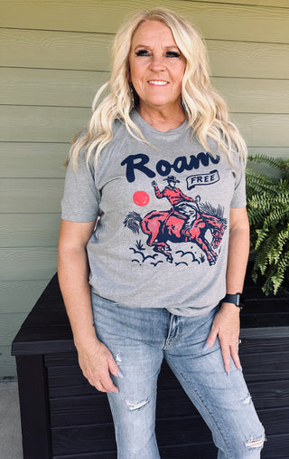 Roam Free Western Graphic Tee-Graphic Tees-RC-Motis & Co Boutique, Women's Fashion Boutique in Carthage, Missouri