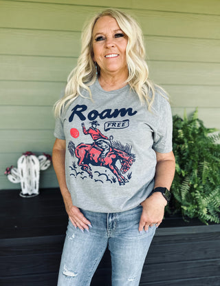 Roam Free Western Graphic Tee-Graphic Tees-RC-Motis & Co Boutique, Women's Fashion Boutique in Carthage, Missouri