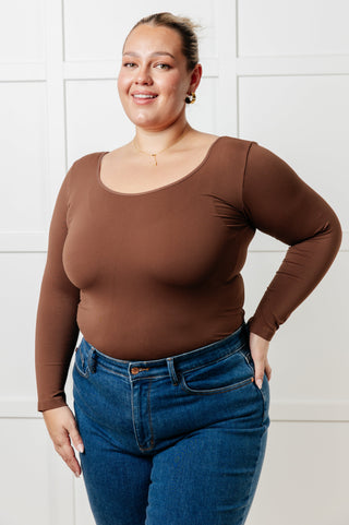 Bring in the Basics Seamless Reversible V-Neck Coffee-Tops-Ave Shops-Motis & Co Boutique, Women's Fashion Boutique in Carthage, Missouri