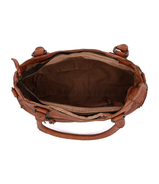 Rockababy Tan Leather Handbag by Bed|Stu-Handbags-Bedstu-Motis & Co Boutique, Women's Fashion Boutique in Carthage, Missouri