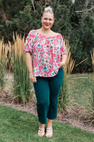 Bloom So Bright Floral Top-Blouses-Ave-Motis & Co Boutique, Women's Fashion Boutique in Carthage, Missouri