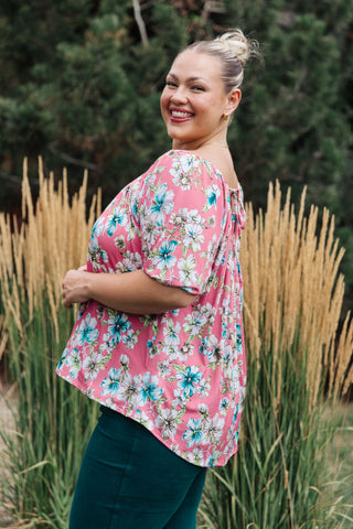 Bloom So Bright Floral Top-Blouses-Ave-Motis & Co Boutique, Women's Fashion Boutique in Carthage, Missouri