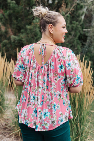 Bloom So Bright Floral Top-Blouses-Ave-Motis & Co Boutique, Women's Fashion Boutique in Carthage, Missouri