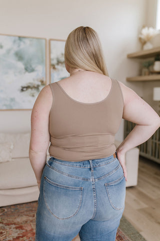 Carefree Seamless Reversible Tank in Light Mocha-Tanks-Ave-Motis & Co Boutique, Women's Fashion Boutique in Carthage, Missouri